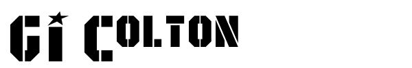 GI Colton font preview